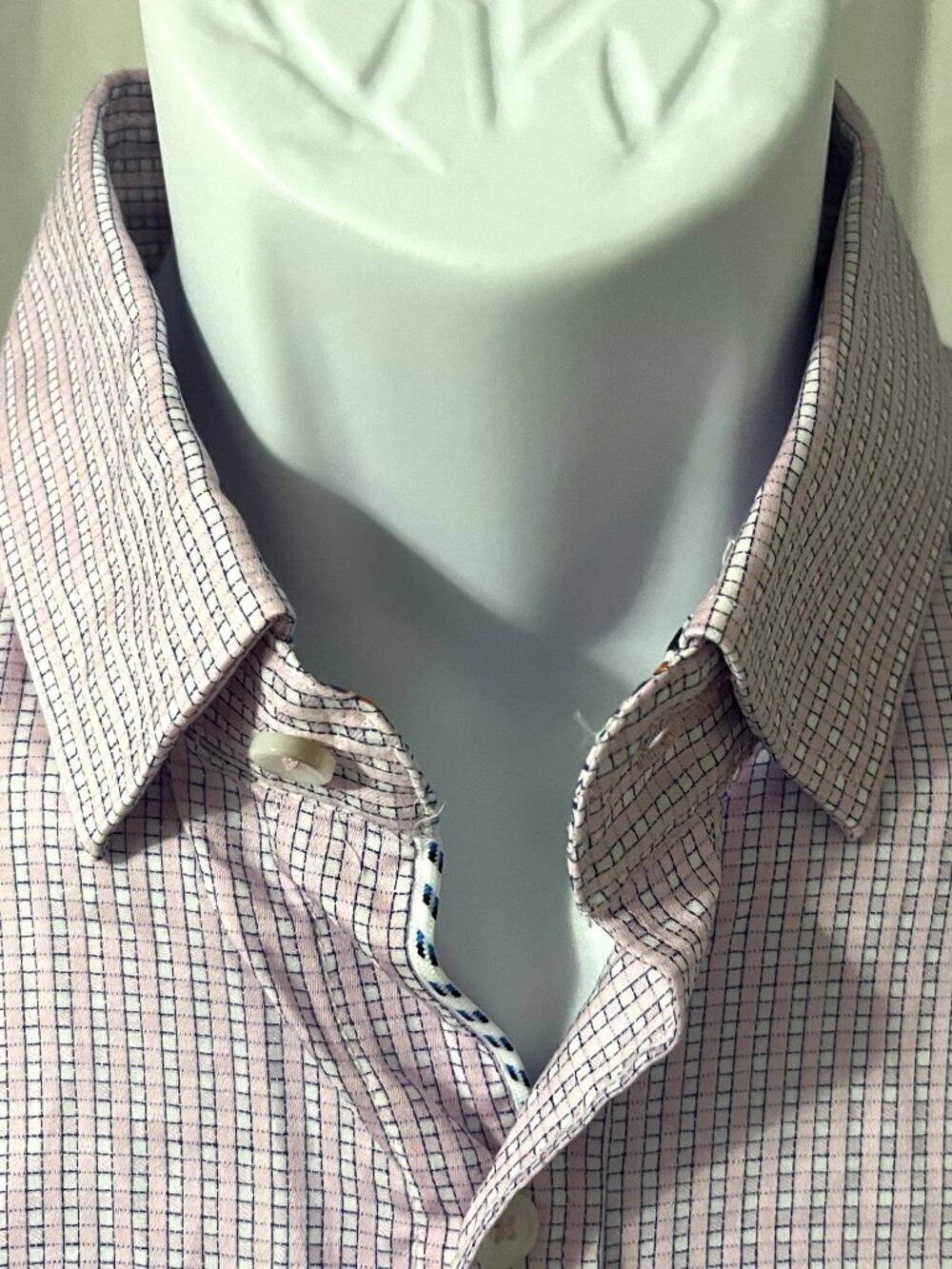 🎨 Robert Graham Men’s Pink Blue White Tailored Fit Shirt M Mint Condition 👔